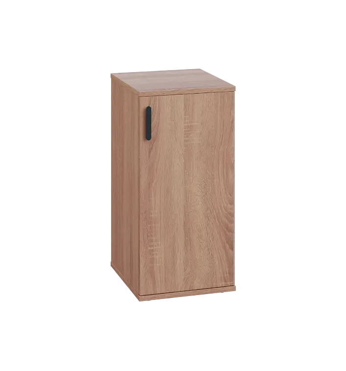 LN 2 - 3D kancelářská skříň, 1-dveřová, pravá, 750x360x400, dub bardolino